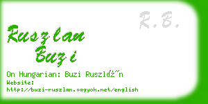 ruszlan buzi business card